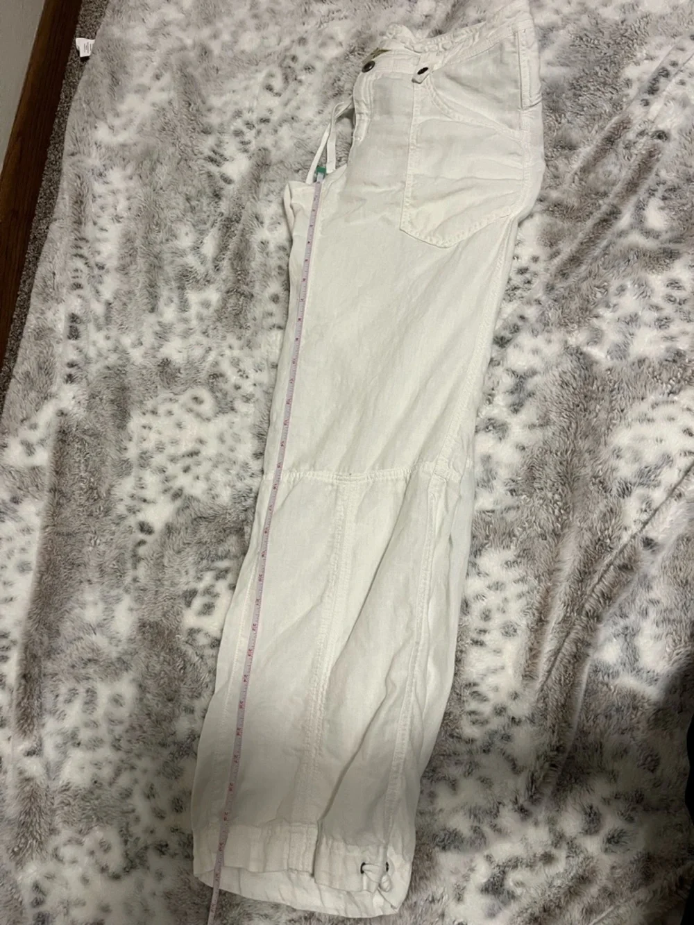 100% Linen Athleta Pants White Summery Size 8-Inseam 30/31 - Picture 9 of 10